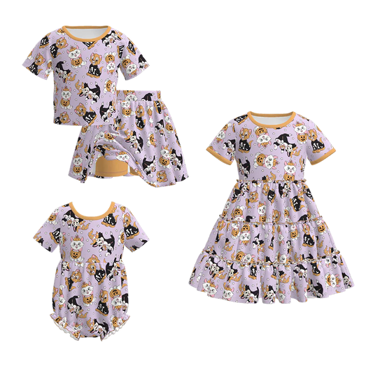 Custom moq 5 each style eta 6-7weeks baby girl clothes short sleeve shorts set and dress and romper