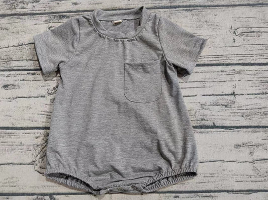 custom moq 5 eta 4-6weeks mix size baby boys clothes gray short sleeve summer Romper