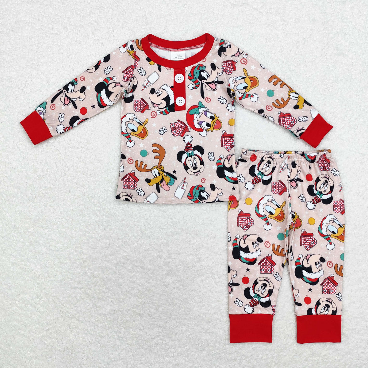 RTS NO MOQ（In Stock ) BLP0650 Boys Christmas Long Sleeve Long Pants Pajama Set