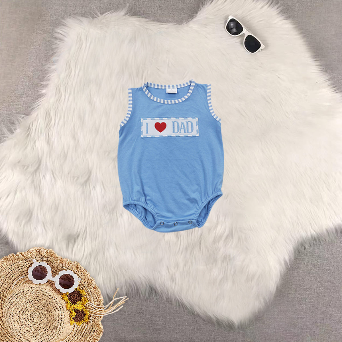 RTS Boys and girls embroidery mom Short Sleeve Shorts sets dress romper