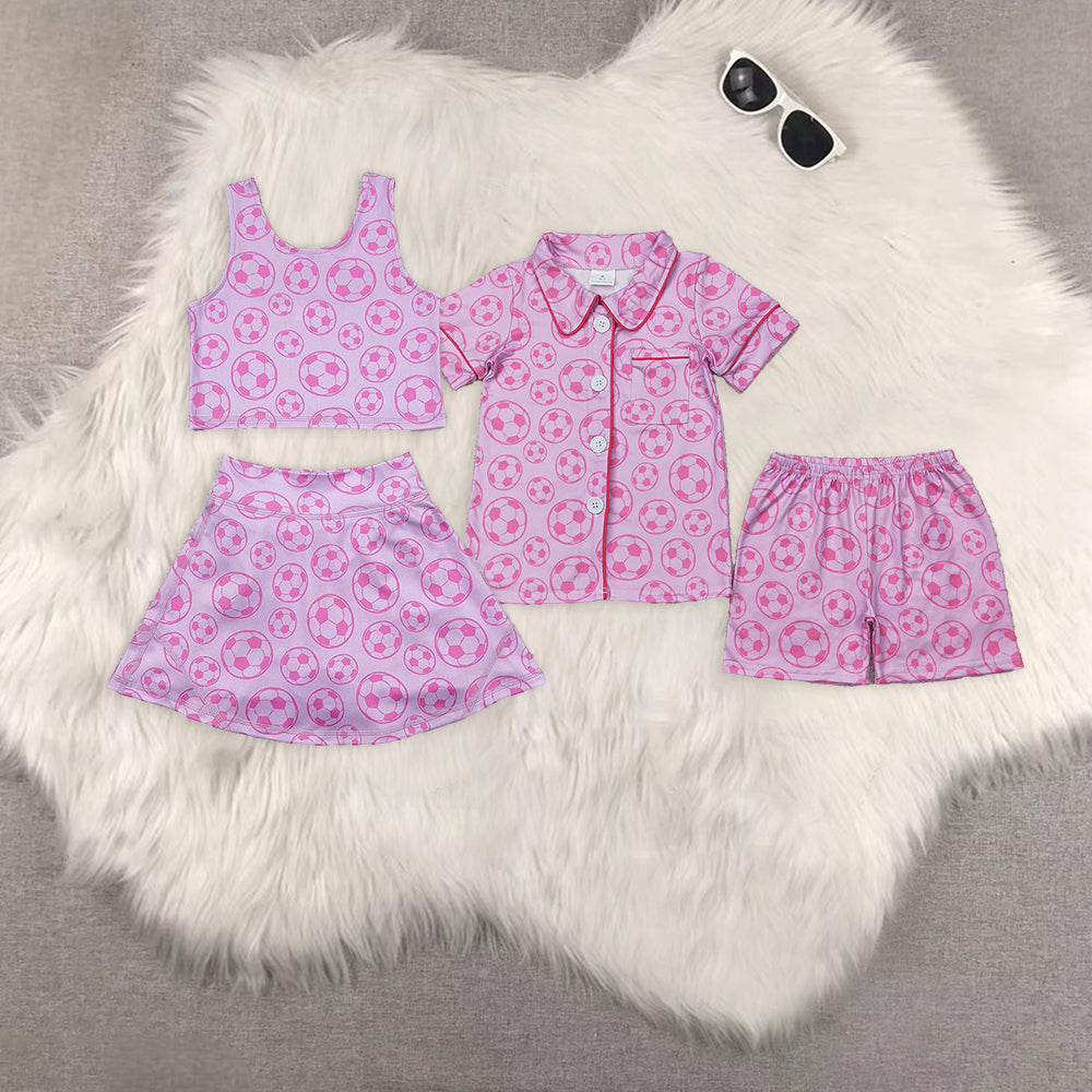 RTS NO MOQ baby girls Clothes yoga short sleeve shorts Sets