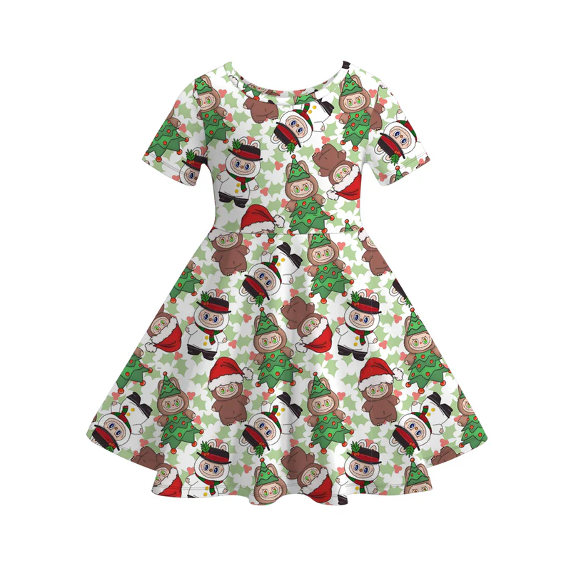 Custom moq 5 each style eta 6-7weeks milk silk baby girls summer short sleeves dresses 4-25.7.16