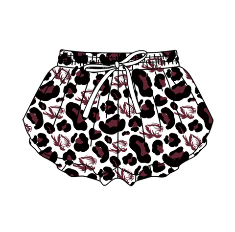 custom moq 5 mix size MATO0107 Adult And Kids Leopard Print Team Elastic Waist Shorts Bottoms