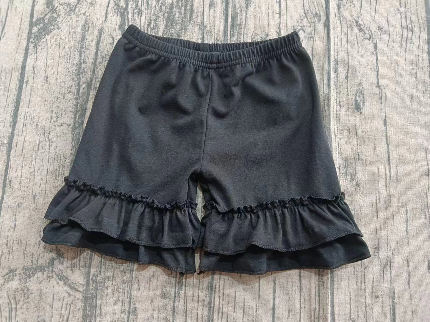 Custom moq 3 eta 6-7weeks baby girl clothes black lace Summer Shorts-25.8.1