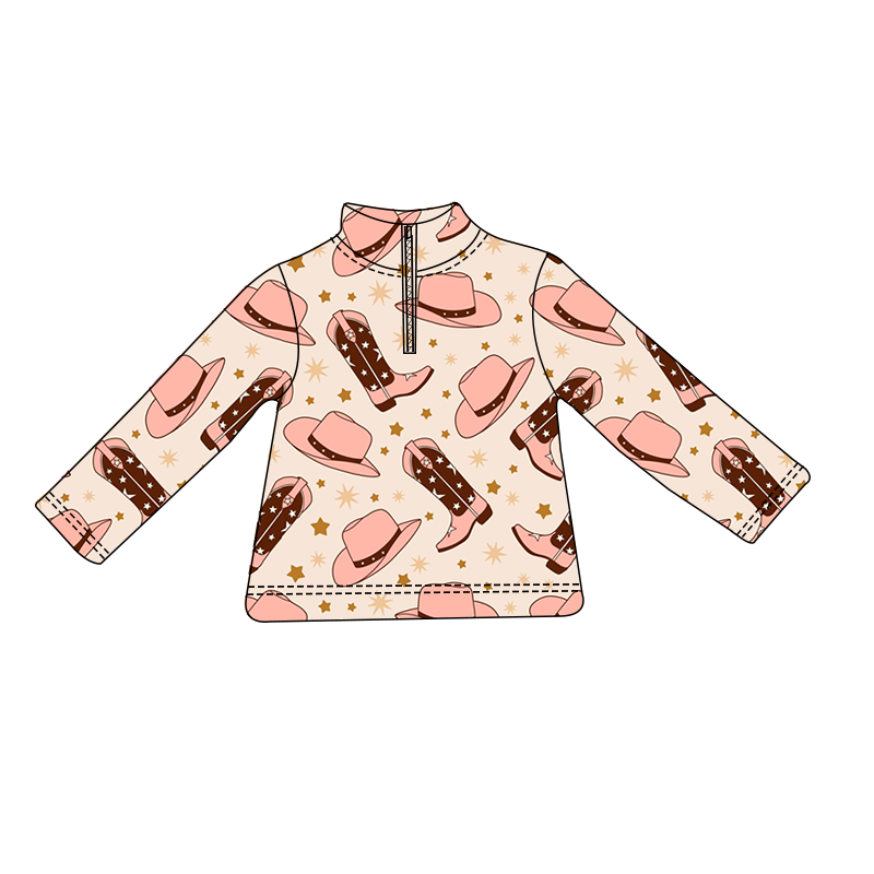 Custom moq 5 each style eta 6-7weeks baby girl clothes long sleeve top 6-25.8.15