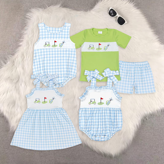 RTS NO MOQ baby girls Clothes short sleeve shorts Sets rompers dress