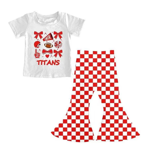 Custom moq 5 mix size milk silk summer teams baby girls clothes bow red short sleeve pants sets-25.7.25