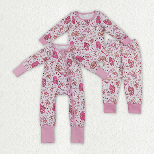 RTS NO MOQ Sibling Baby girl clothes western boots long-sleeved trousers suit & rompers