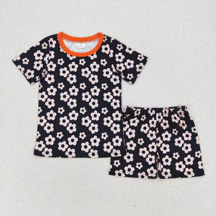RTS baby girls clothes summer floral Short Sleeve Shorts sets