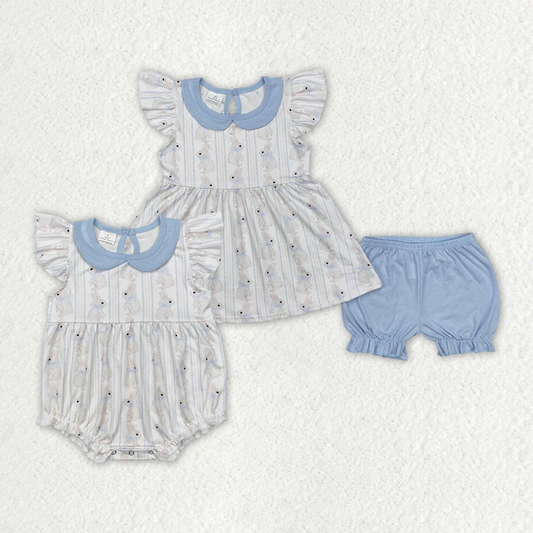 RTS NO MOQ Girls Boys easters Clothes Sets and romper