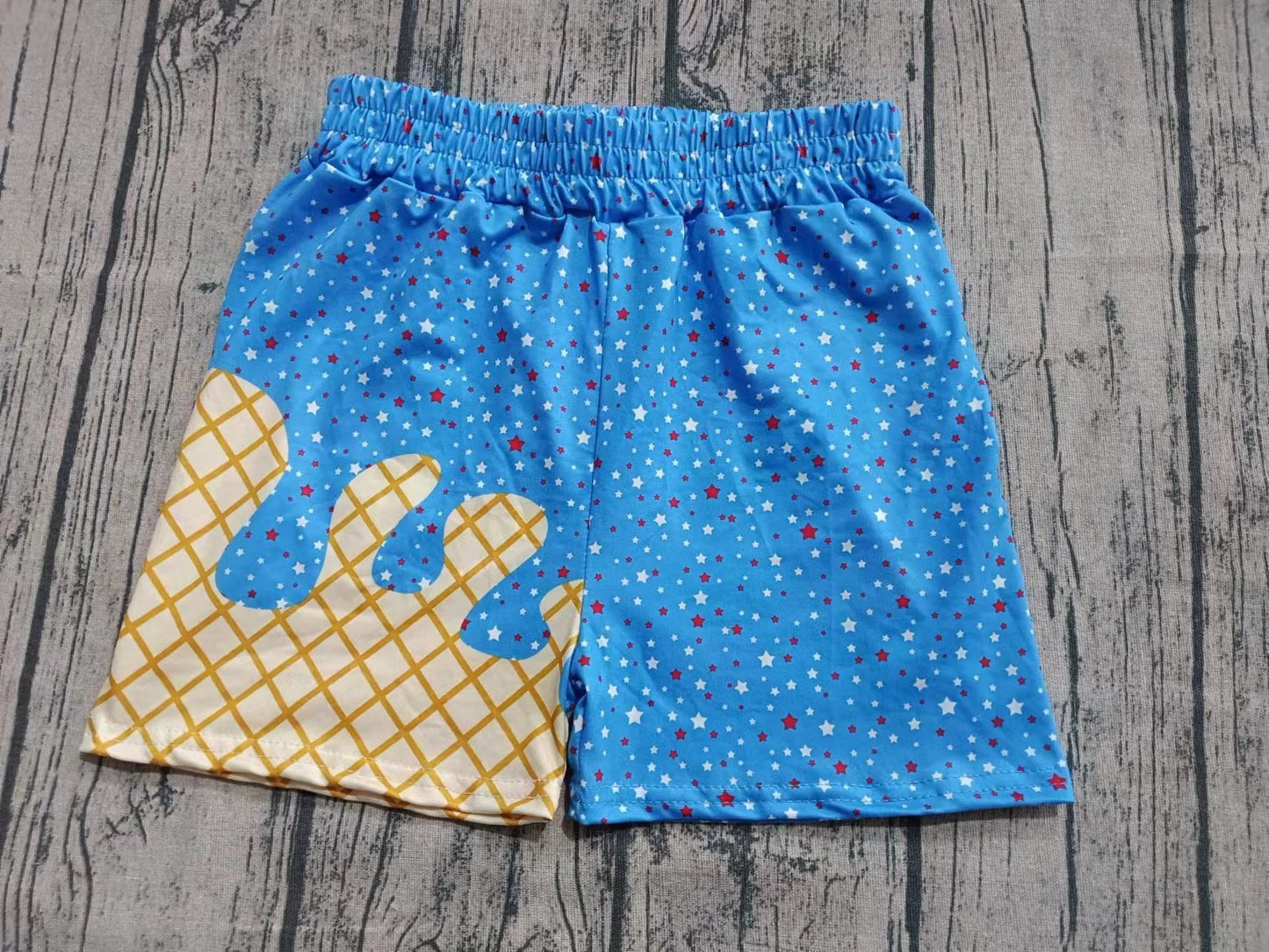 Custom moq 3 eta 6-7weeks kids clothes team blue Beach Summer Shorts-25.6.23