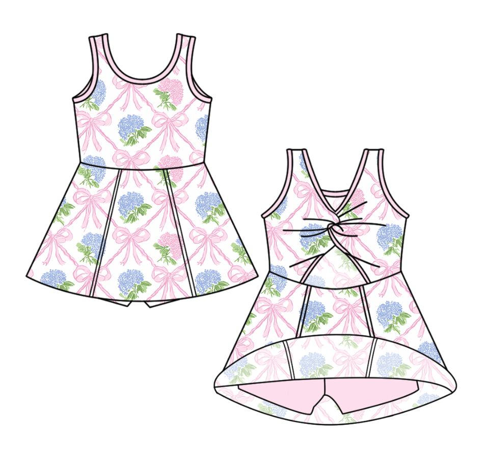 Custom moq 5 each style eta 6-7weeks baby girl clothes bow floral sleeveless dress-25.8.1