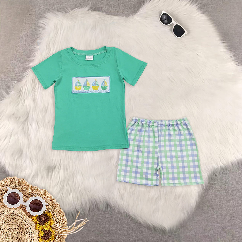 Baby Boys Shirt Shorts Summer Brother Rompers Outfits Clothes Sets