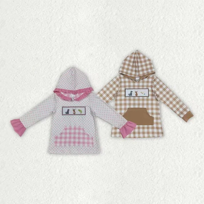 Sibling Baby Boys girl clothes embroidery duck Shirt Summer Clothes long sleeve tops 2
