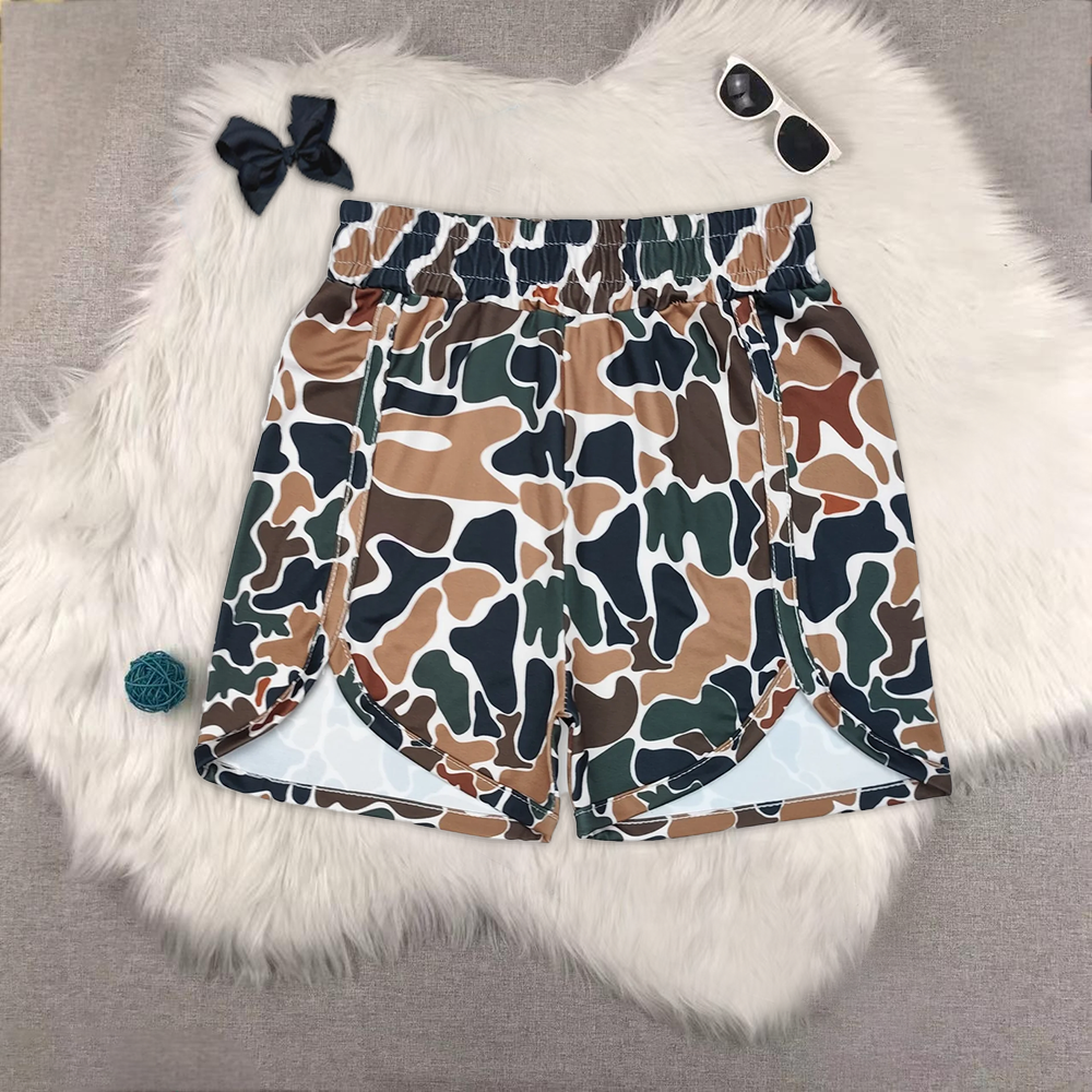 RTS NO MOQ baby girl clothes camouflage summer shorts