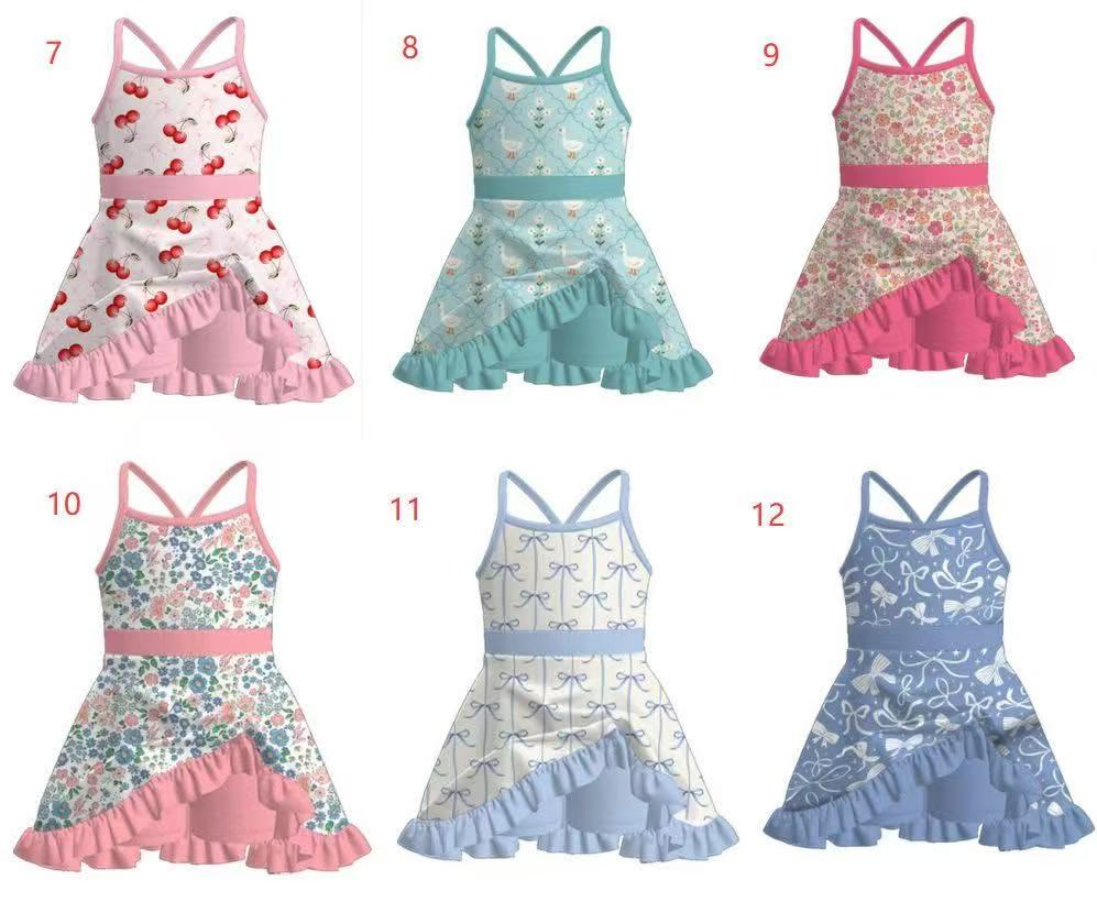 Custom moq 5 each style eta 6-7weeks milk silk baby girls summer short sleeve dresses