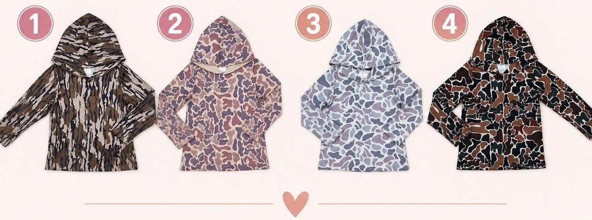 RTS NO MOQ Baby kid Girls camouflage pullover hooded long sleeve top