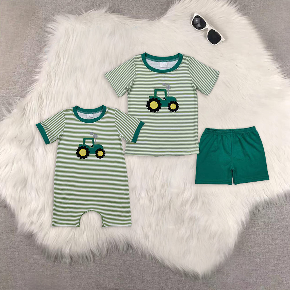 RTS NO MOQ embroidery short-sleeved shorts suit & short-sleeved sets and romper