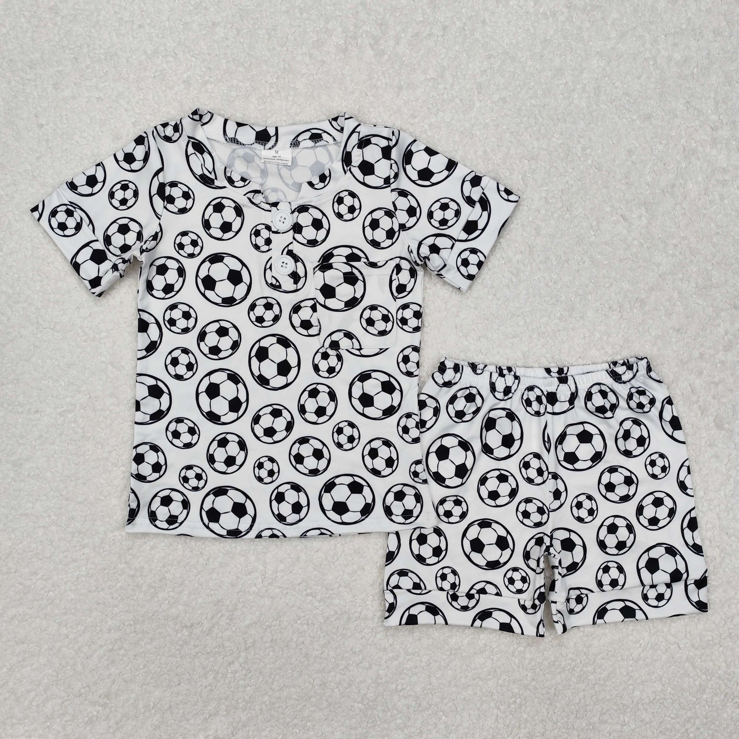RTS NO MOQ ETA 5/7days Arrived BSSO1008 White short-sleeved shorts with soccer pockets