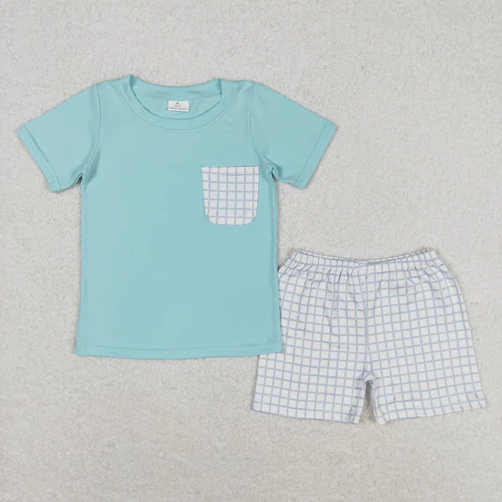 RTS NO MOQ baby boy Clothes short sleeve shorts Sets