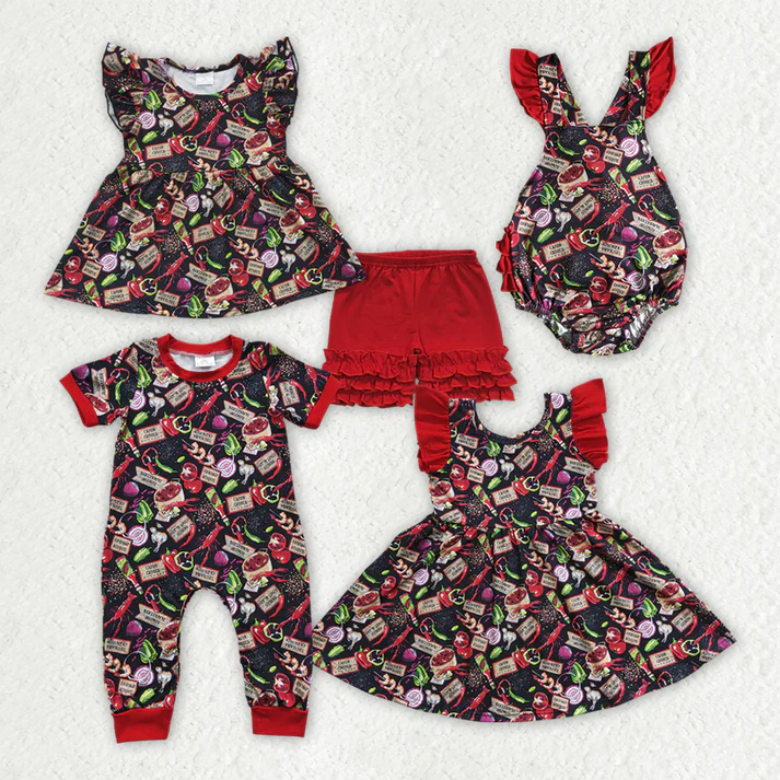 RTS Boys and girls lobster Short Sleeve Shorts sets dress romper