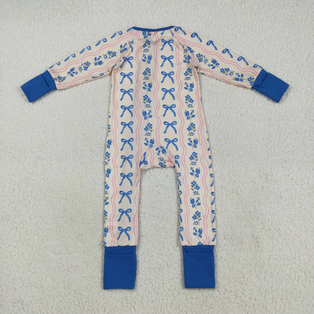 RTS NO MOQ Sibling Baby boy girls clothes bow long-sleeve rompers