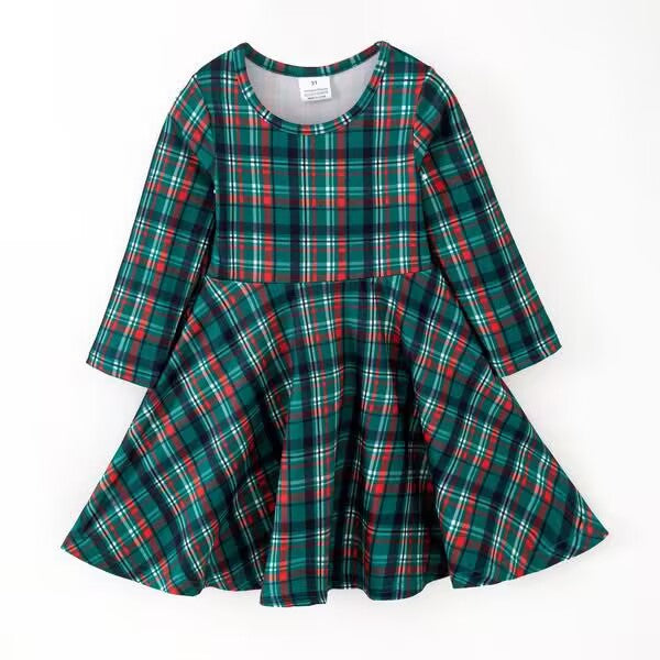 Custom moq 5 each style eta 6-7weeks baby girl clothes Christmas long sleeve pants sets and dress -25.8.14