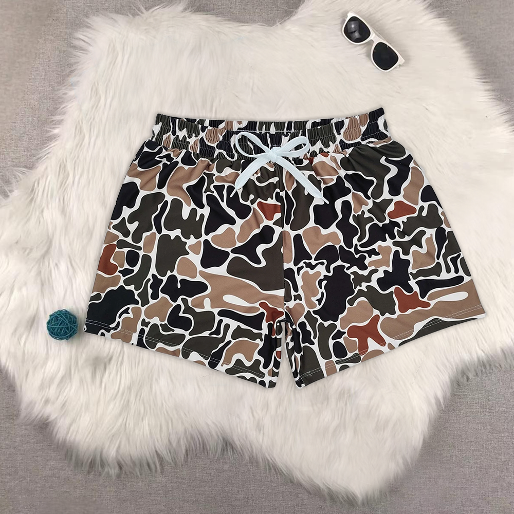 RTS NO MOQ baby boy clothes camouflage summer swim trunks