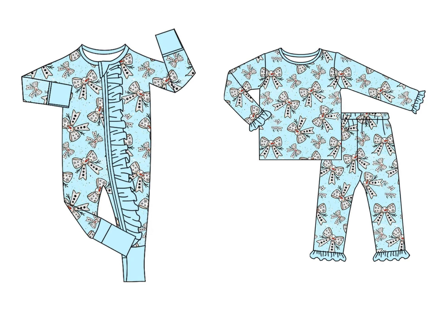 Custom moq 5 each style eta 6-7weeks baby girl clothes bow long sleeve pants sets and romper-25.8.15