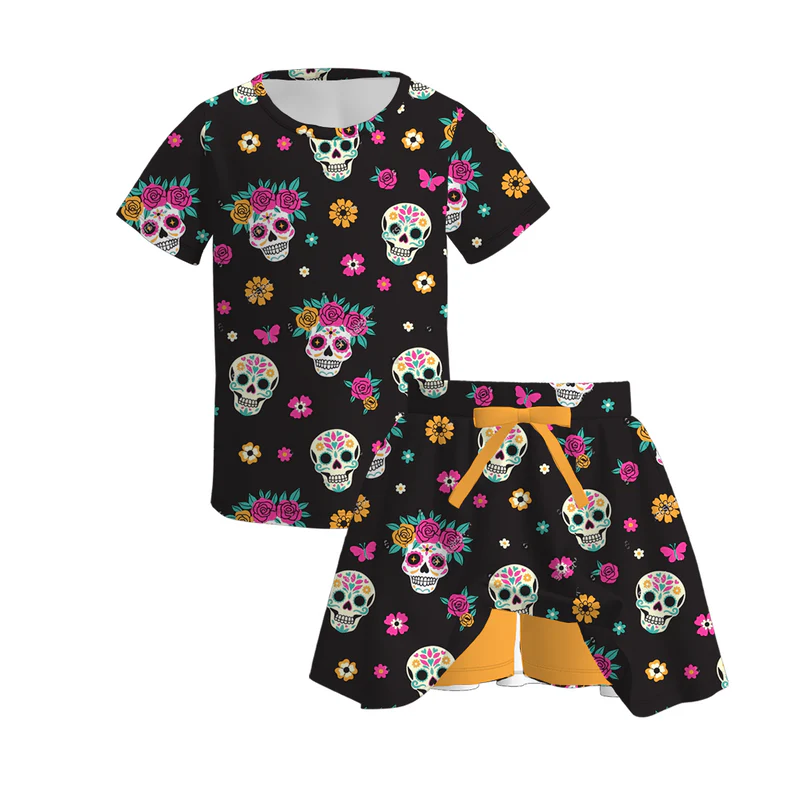 Custom moq 5 each style eta 6-7weeks baby girl short sleeve shorts set and dress and adult pants