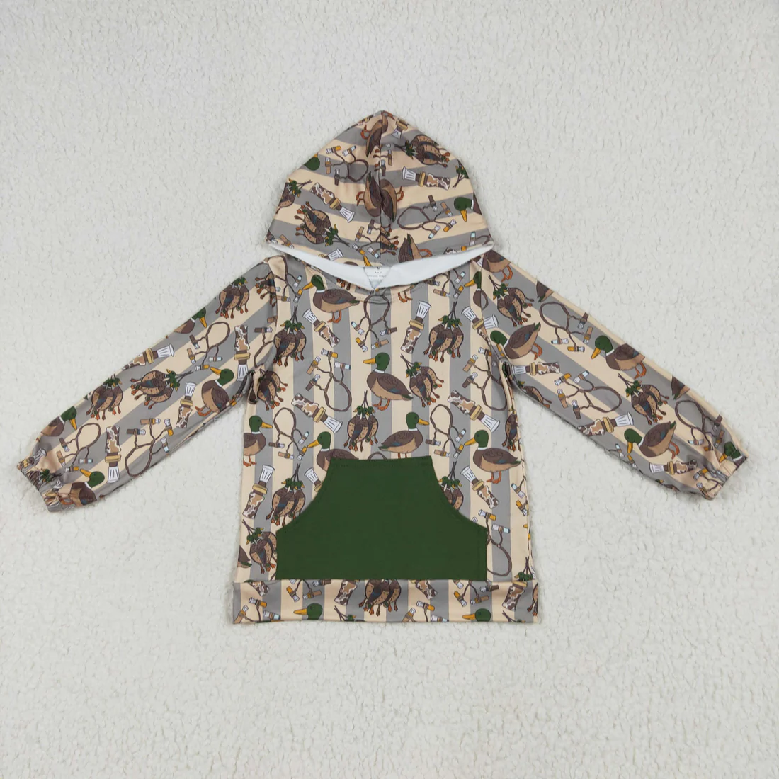 RTS NO MOQ Sibling Baby boys clothes Geometric pullover hooded long sleeve tops