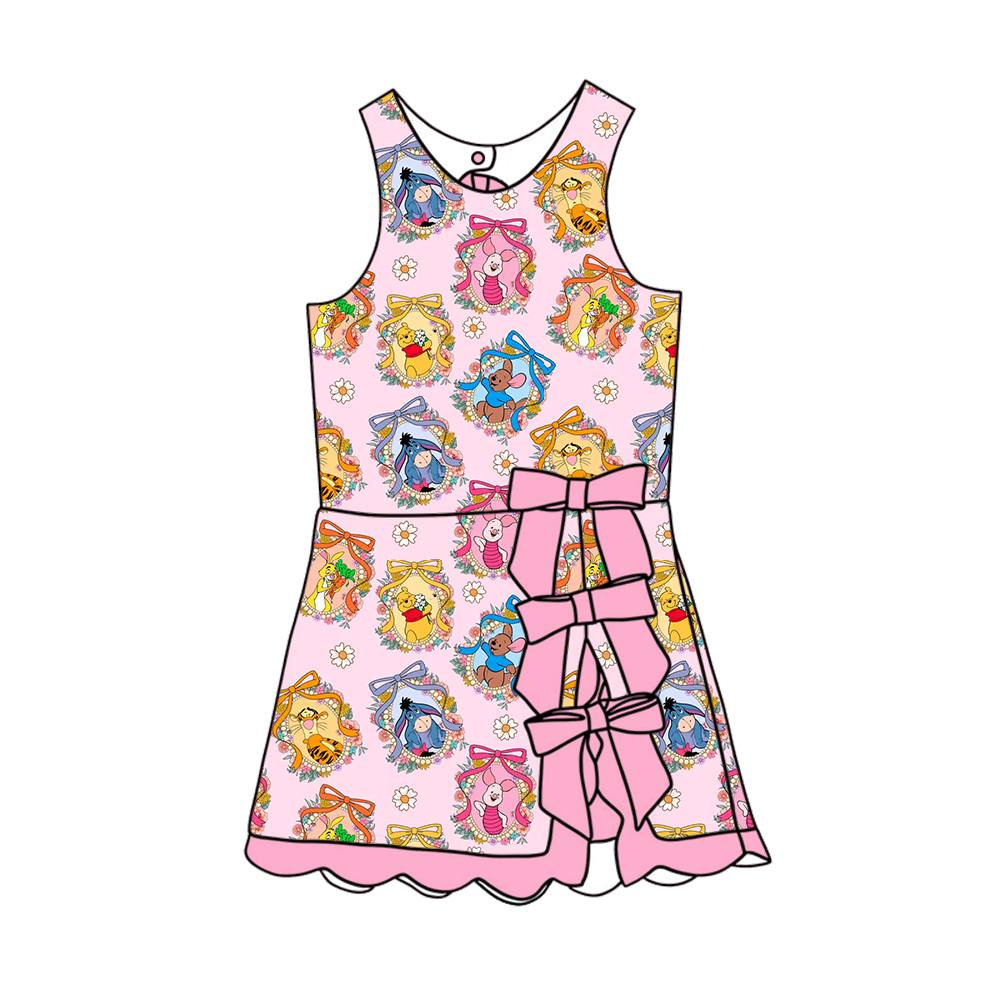 Custom moq 5 mix size milk silk baby girl clothes Summer clothes cute dress Summer dresses