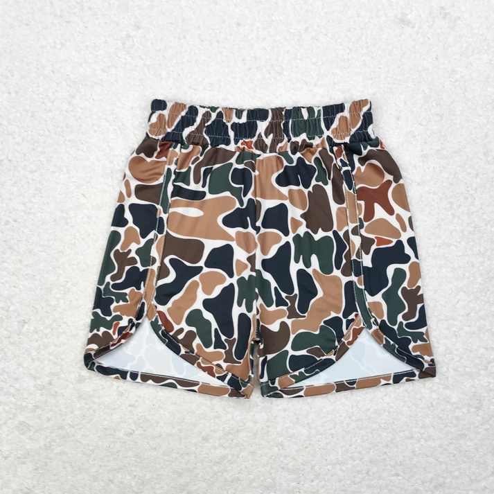 RTS NO MOQ Sibling baby girl clothes camouflage summer shorts