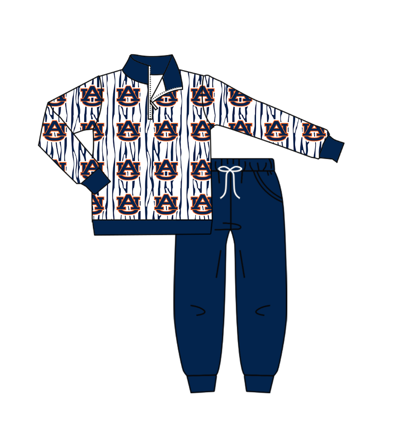 Custom moq 5 mix size milk silk summer teams baby girl boys clothes blue long sleeve pants sets 2-25.10.30