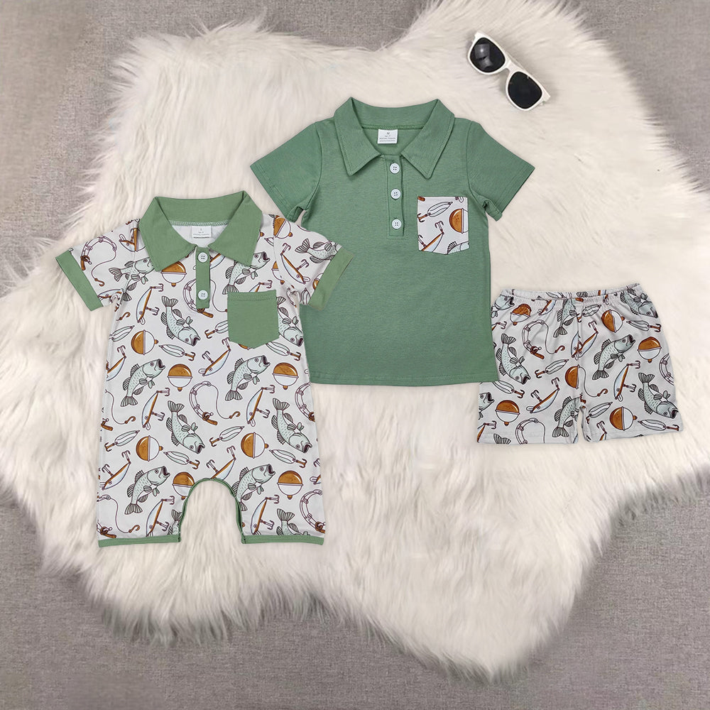 Baby Girl clothes fishing Shirt Shorts Summer Rompers Outfits Romper Clothes Sets