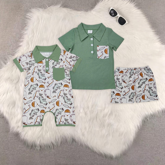 Baby Girl clothes fishing Shirt Shorts Summer Rompers Outfits Romper Clothes Sets