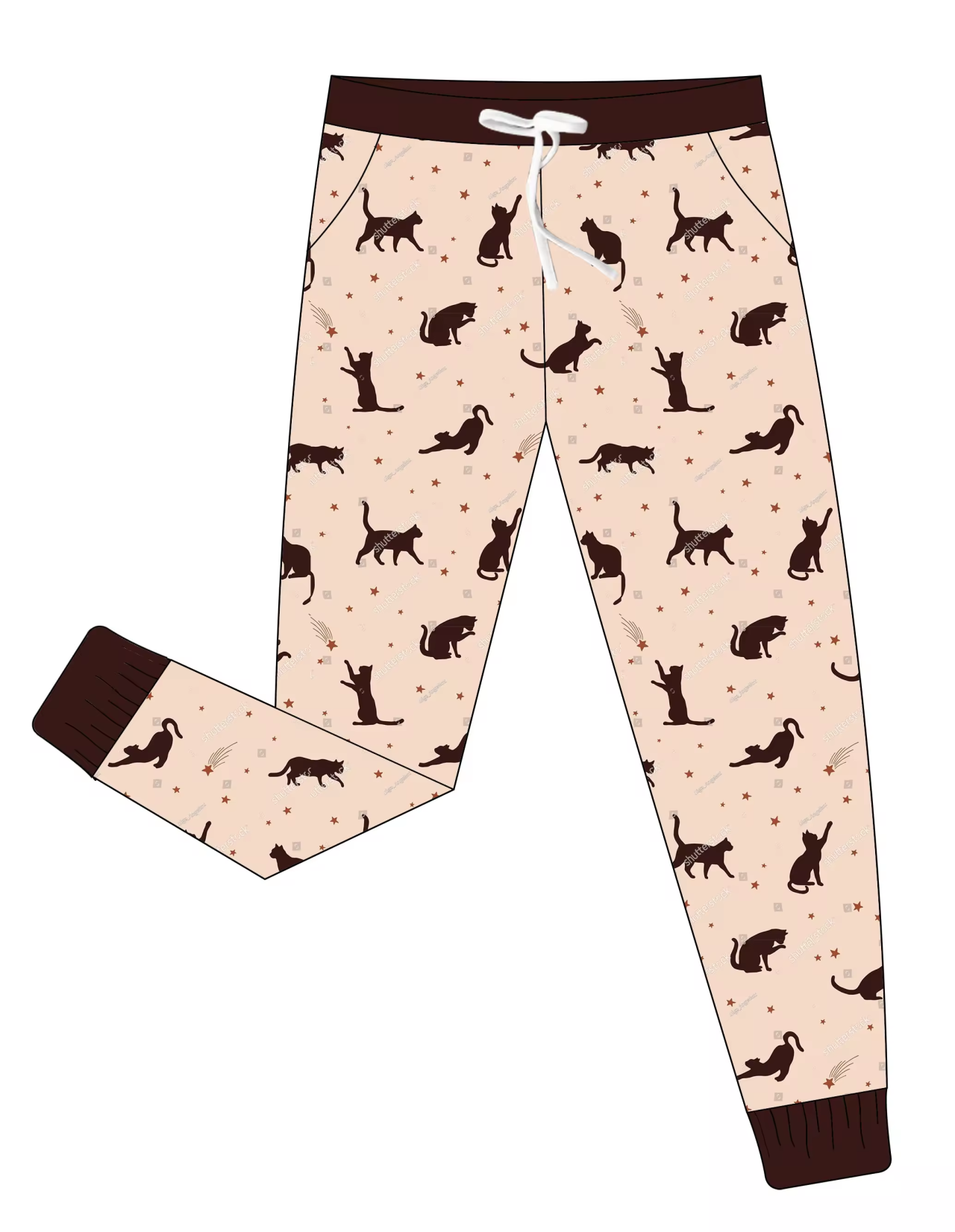 Customer  moq  3 eat 6-8weeks  Brown Kitten Dark Pink Elasticated Pants
