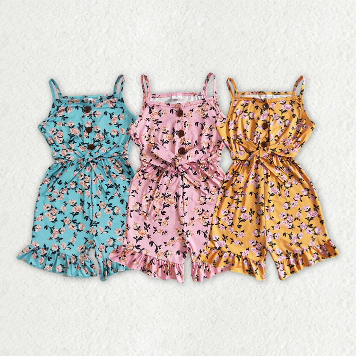 RTS NO MOQ Girls Boys short sleeve Clothes jumpsuit
