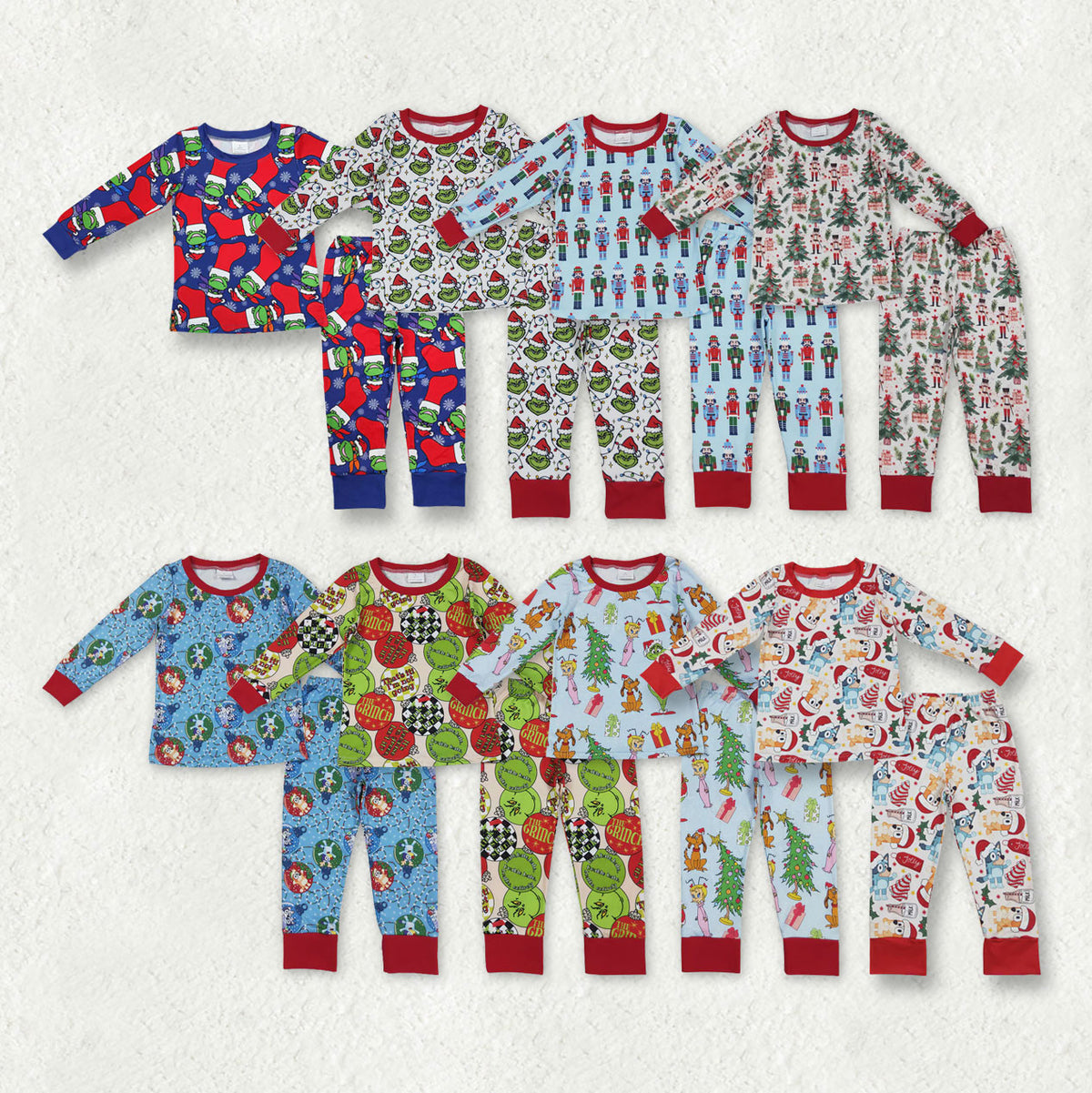 RTS NO MOQ Sibling Baby boy clothes Christmas long-sleeved trousers suits