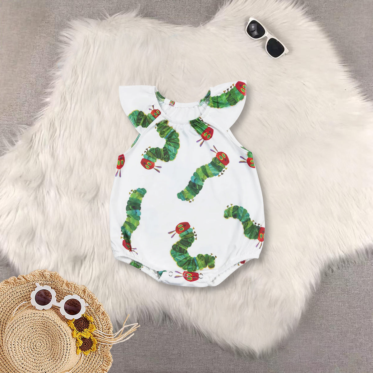 RTS NO MOQ Boys and Girls Caterpillar Bandage Summer Mixed Outfit