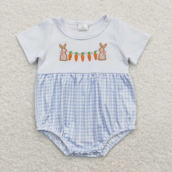 RTS NO MOQ Baby Girls Easter Rabbit sets Rompers Dresses