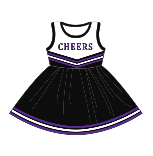 Custom moq 5 each style eta 6-7weeks baby girl clothes team black sleeveless dress-25.8.2