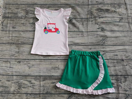 Custom moq 3 eta 6-7weeks baby girls clothes flying sleeve shorts skirt sets-25.5.16