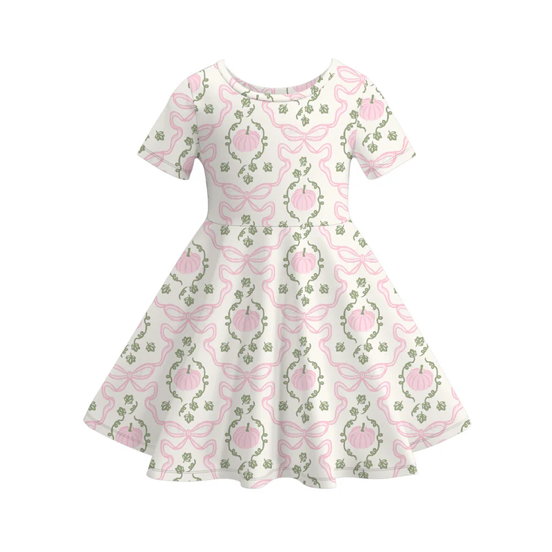 Custom moq 5 each style eta 6-7weeks halloween baby girl short sleeve dress and adult dress-25.7.21