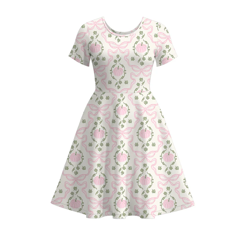 Custom moq 5 each style eta 6-7weeks halloween baby girl short sleeve dress and adult dress-25.7.21