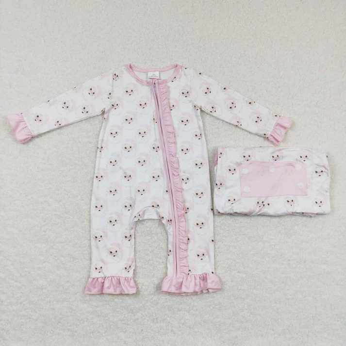 RTS NO MOQ Sibling Baby girls clothes Christmas long-sleeved trousers suit & rompers