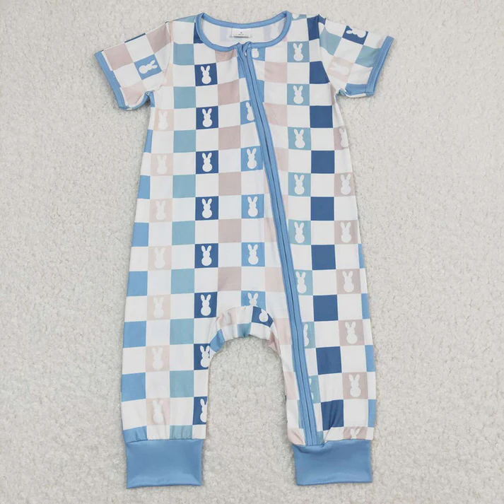RTS NO MOQ easter short sleeve Top & Short Sleeve pant Set & romper