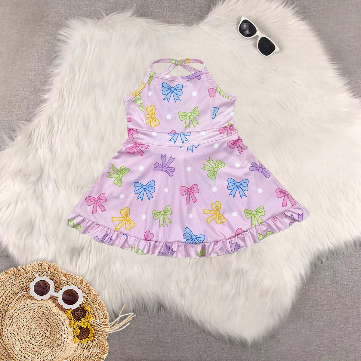 RTS NO MOQ baby girl clothes yoga floral suspender skirt sets
