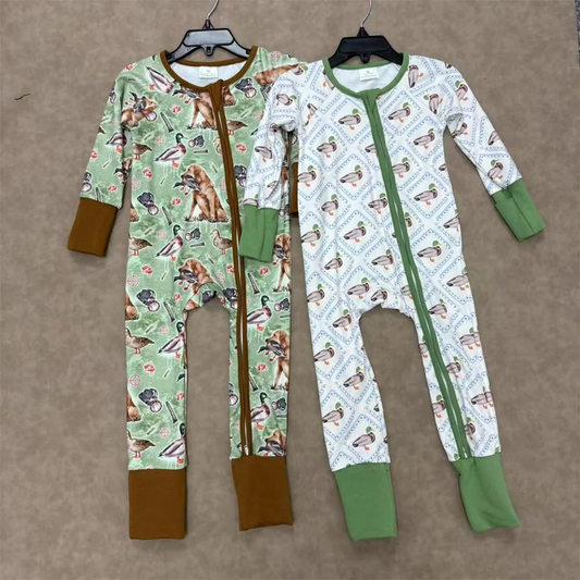RTS NO MOQ Sibling Baby boy clothes duck long-sleeve rompers