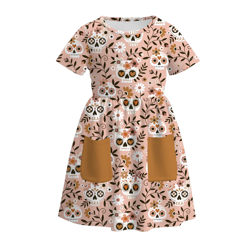 Custom moq 5 each style eta 6-7weeks baby girl short sleeve shorts set and dress and adult pants